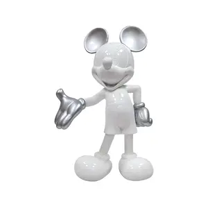 Ornamenti di topolino in stile cartone animato creativo ornamenti per la stanza dei bambini artigianato in resina