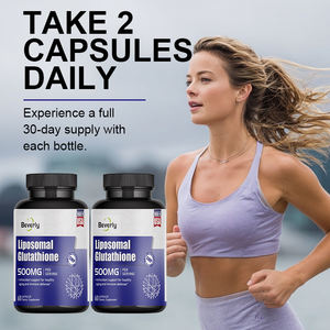 Cápsulas de Glutatión Liposomal Hechas en EE. UU., 500 mg, Alta Biodisponibilidad, Suplemento Antioxidante para la Reparación Celular y una Piel Joven - Product Image 2