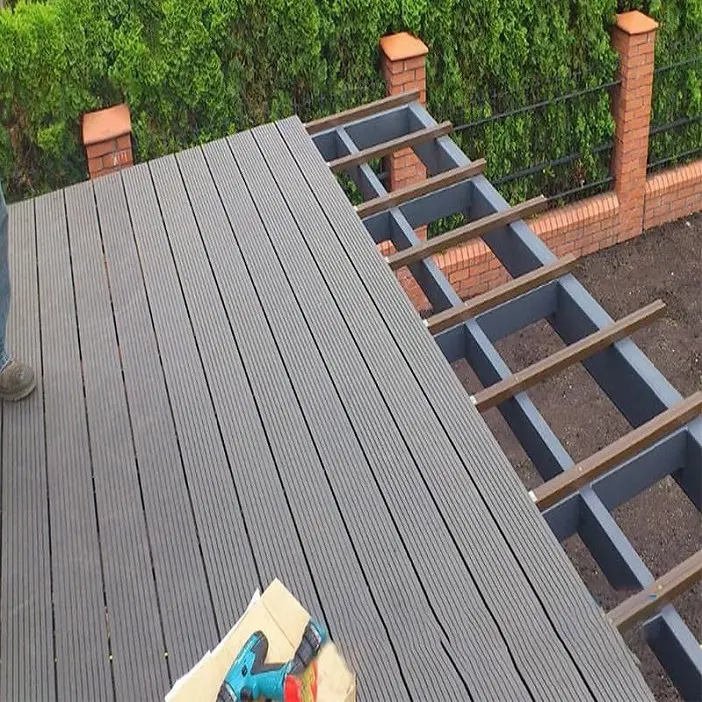 Nuova tecnologia WPC 3D goffrato composito tavole di coperta esterno esterno wpc piano di decking