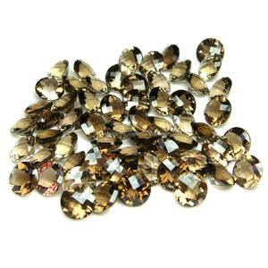 Pierres précieuses de quartz fumé de forme mixte coupe à facettes pierre précieuse de quartz fumé marron en vrac taille personnalisée pierre de fabrication de bijoux - Product Image 3