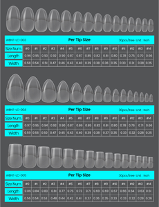 Kuku Palsu Gel Baru dengan Garis Pembatas Tengah 300pcs X Set Ujung Kuku Penutup Penuh yang Praktis - Product Image 5