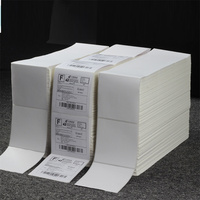 Rollo de Papel Térmico para Códigos de Barras, Autoadhesivo, Resistente al Aceite, Anti-Ultravioleta, Tamaño Personalizado, Plegado en Abanico, 100x150mm, Etiquetas Rectangulares Impermeables