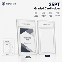 Étui de protection en acrylique transparent 35PT pour cartes à collectionner, support de présentation pour cartes de classification, vente en gros