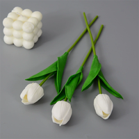 Bunga Tulip Mini PU Artifisial Laris Manis, Dekorasi Rumah Modern Bergaya Royal, Desain Floral Real Touch, Grosir Murah