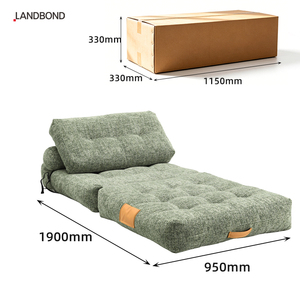 Canapé-lit convertible sans cadre pour appartement, gain de place, en tissu compressible, idéal pour dormir - Product Image 2