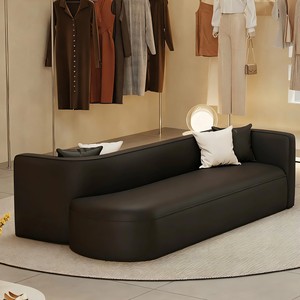 Canapé moderne à trois places, double face, <span class=keywords><strong>en</strong></span> forme <span class=keywords><strong>d</strong></span>'arc, avec revêtement <span class=keywords><strong>en</strong></span> <span class=keywords><strong>cuir</strong></span> synthétique et rembourrage <span class=keywords><strong>en</strong></span> coton, pour <span class=keywords><strong>salon</strong></span>, villa, appartement - Product Image 5