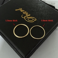 Mode 14K Emas Diisi 1.5Mm Cincin Kawat Susun untuk Wanita