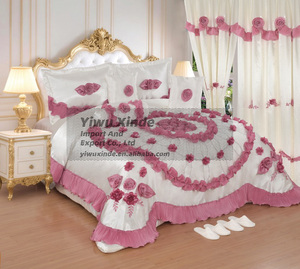 10pcs Luxury <strong>Duvet</strong> with Curtains Wedding Comforter Bedding Set Warm Comforter Lace Princess Quilt in Stock - Product Image 5