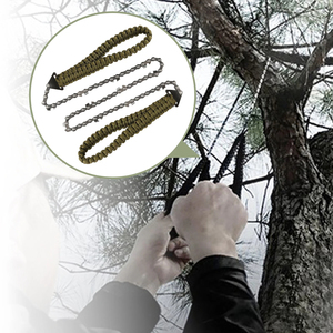 Portable Steel Manual Braided Hand Chainsaw DIY Grade Survival Tool for Outdoor Camping and Hiking Emergency Cutter Rope - Product Image 3