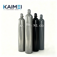 Cilindro de Gas Industrial de Acero de 40L, 47L, 50L, 150 Bar, para Recarga de Gas Ar, N2, He, H2 de Alta Pureza, Estándar ISO9809