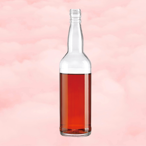Botella de Vodka de 500ml/750ml con Tapas de Rosca, Botella Redonda Transparente Clásica para Whisky, Tequila, Ginebra y Licores para Destilerías - Product Image 1
