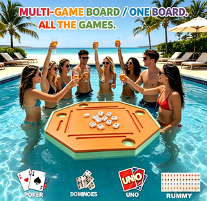 Plateau flottant en mousse EVA imperméable pour jeux de Mahjong, poker et dominos, idéal pour les fêtes au bord de la piscine ou du lac - Product Image 2