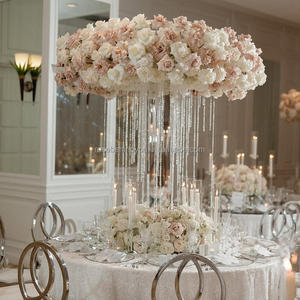 2025 mới tùy chỉnh màu Trắng Hồng Hoa Hồng Vòng Hoa Trung Tâm Á hậu với vàng trung tâm hạt pha lê treo - Product Image 2