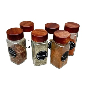 Luxe 120ml 4oz Mini pot <span class=keywords><strong>à</strong></span> <span class=keywords><strong>épices</strong></span> <span class=keywords><strong>en</strong></span> <span class=keywords><strong>bois</strong></span> d'acacia écologique naturel hermétique carré bouteille <span class=keywords><strong>en</strong></span> verre Shaker poivre cuisine <span class=keywords><strong>boîte</strong></span> extérieure - Product Image 4