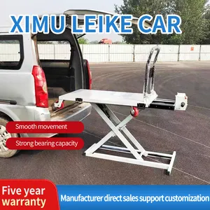 Electric Lifting Flatbed Truck Ximulek Handling Cargo Scissor Fork Type On-board Platform Portable Hydraulic Handcart