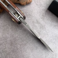 Aanpasbare Roestvrijstalen Gekartelde Houten Handgreep Outdoor Camping Edc Draagbaar Vouwmes Oem