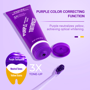 Glory smile V34 Instant Brighten Zahn aufhellung Zahnpasta Farbe Richtig Poping Boba Lila Zahnpasta 60g Anpassbar - Product Image 4