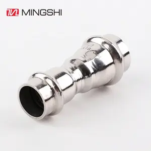 Plumbing materials V Press Fitting Equal Straight SUS304 316 pipe fittings Polish Finish Welding Type Stainless Steel Fitting