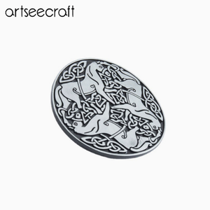 Artseecraft Personalized American Fashion Horse-Shaped Belt <b>Buckle</b> Zinc Alloy Die Cast Celtic Pattern for Leather Model - Product Image 3