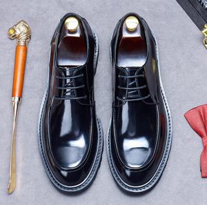 Mocasines de Vestir para Hombre, de Cuero Genuino, Impermeables, Antideslizantes, Ligeros, con Diseño Floral, para Oficina y Carrera Profesional, Punta Cerrada - Product Image 1