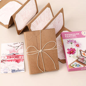 Livre <span class=keywords><strong>de</strong></span> peinture à l'<span class=keywords><strong>aquarelle</strong></span> en accordéon pour adultes-Journal <span class=keywords><strong>de</strong></span> coloriage et d'esquisse bricolage avec scènes florales et naturelles vibrantes et construction - Product Image 4