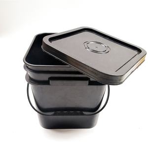 Seau en plastique avec poignée, qualité alimentaire, 5 gallons (<span class=keywords><strong>20</strong></span> <span class=keywords><strong>litres</strong></span>), <span class=keywords><strong>bidon</strong></span> carré en plastique, 20L - Product Image 3