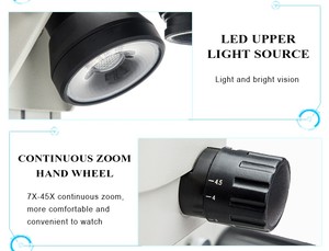 Microscópio <span class=keywords><strong>Trinocular</strong></span> Phenix XTL-165-MT com Zoom Estereoscópico para Gemas com Luz Superior e Inferior 7X-45X - Product Image 4