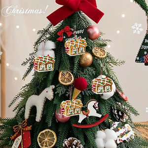 2026 vente chaude feutre pain d'épice maison paire fabriqués à la main boules <span class=keywords><strong>de</strong></span> noël suspendus décorations <span class=keywords><strong>de</strong></span> noël pour arbre <span class=keywords><strong>de</strong></span> noël - Product Image 5