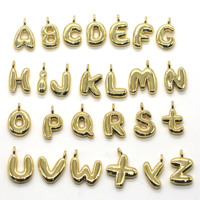 Vente en gros d'usine, pendentif de mode DIY, laiton plaqué argent, 26 lettres initiales, charme, pendentif de collier alphabet