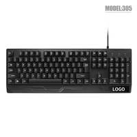 Keyboard Gaming Berkualitas Tinggi Optik Desktop 104 Tombol Multi Tombol Kabel USB untuk PC Gamer