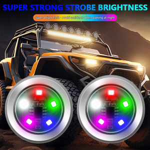 Luz de Advertencia LED Universal Inalámbrica de 7 Colores, Recargable por USB, 12V 100W 1100lm, Luz Estroboscópica, Niebla, Ambiente, para Auto - Product Image 6