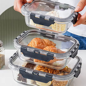 Ensemble de boîtes à lunch en verre hermétique pour la cuisine Contenants de cuisine pour le stockage hermétique des aliments Conteneurs de stockage pour les aliments - Product Image 1