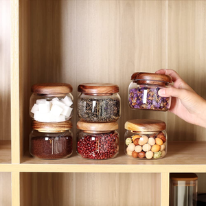 High Borosilicate Cylindrical Food Storage Container - Mini sealed <b>Coffee</b> Bean Storage Bottle - Product Image 2