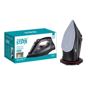 Plancha eléctrica Winningstar con suela de cerámica 220-240V, tres ajustes de temperatura, plancha de vapor para uso doméstico - Product Image 1