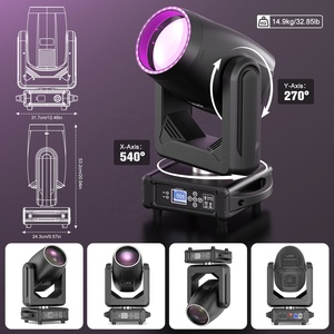 Luces Móviles de Cabeza LED de 200W, <span class=keywords><strong>DMX</strong></span>, 18 Gobos, 15 Colores, 8+<span class=keywords><strong>48</strong></span> Prismas, Luz de Escenario con Efecto Estroboscópico, Luces para DJ con Estuche de Transporte - Product Image 6