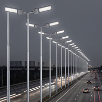 Lampadaire LED intelligent en aluminium IP66 170lm/w 50W 100W 150W 200W pour usage extérieur sur route et dans le jardin