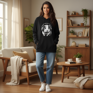 Sudadera Informal para Mujer con Estampado de Orejas de Cobaya, 100% Poliéster, Tejida, para Otoño - Product Image 2