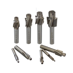 Fraise à tête fraisée en acier rapide M3-M16, argentée, 4 dents, queue droite, type T, HRC45 - Product Image 1