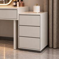 Coiffeuse moderne blanche avec miroir LED, tiroirs de rangement, table de maquillage personnalisée pour chambre à coucher