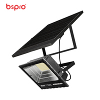 Projecteur solaire 40W avec gradation tricolore - Construction durable en ABS+verre+fer, LED IP65, haute luminosité, télécommande