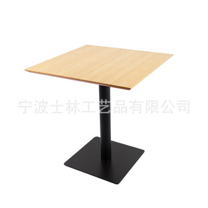 Coffee <b>table</b>, meeting <b>table</b>, casual <b>square</b> <b>table</b>, <b>bar</b> counter, bamboo tabletop, metal base, size and height can all be - Product Image 4