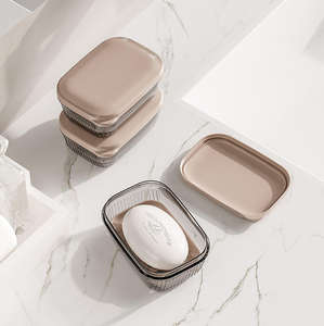 Porte-savon en plastique moderne de qualité supérieure, durable, facile à nettoyer, avec couvercle, pour salle de bain, voyage, usage extérieur - Product Image 5