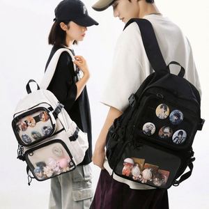 กระเป๋าเป้สะพายหลังคอมพิวเตอร์แบบสองชิ้นที่ถอดออกได้ โปร่งใส ทันสมัย และใช้งานได้จริง สำหรับนักศึกษาหญิง - Product Image 6
