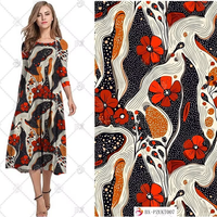 Tissu imprimé numérique en rayonne 100 % filée, motif batik ciré, imitation batik, pour robes de femmes africaines (vente en gros)