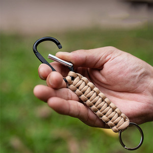 พาราคอร์ดสำหรับเอาตัวรอด พวงกุญแจคาราบิเนอร์ สแตนเลส ไนลอน ทนทาน สำหรับกิจกรรมกลางแจ้ง เดินป่า ตั้งแคมป์ ปิกนิก อุปกรณ์เสริม - Product Image 1