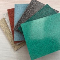 Peinture de sol autolissante en résine époxy avec granulats de sable coloré pour garage et extérieur
