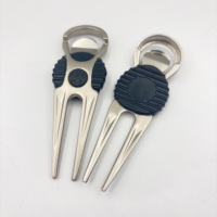 SY 38 Vente en gros usine Outil de réparation de divots de golf en métal vierge avec revêtement en caoutchouc, personnalisable avec logo, accessoires marqueur de balle Guangdong