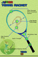 Raquettes de tennis portables légères en alliage d'aluminium avec poignée en bois et filet en nylon, design populaire pour enfants, 25 pouces, pour l'entraînement des étudiants