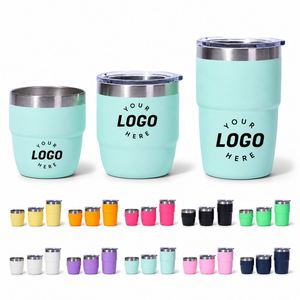 Custom logo 4oz 6oz 8oz Stainless Steel Vacuum Tumbler Camping Double Wall Insulated Gift Travel <b>Coffee</b> Mug Cup - Product Image 1