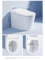 WC intelligent électrique pour salle de bain, siège de toilette intelligent, toilette monobloc avec stérilisation, garantie de 3 ans